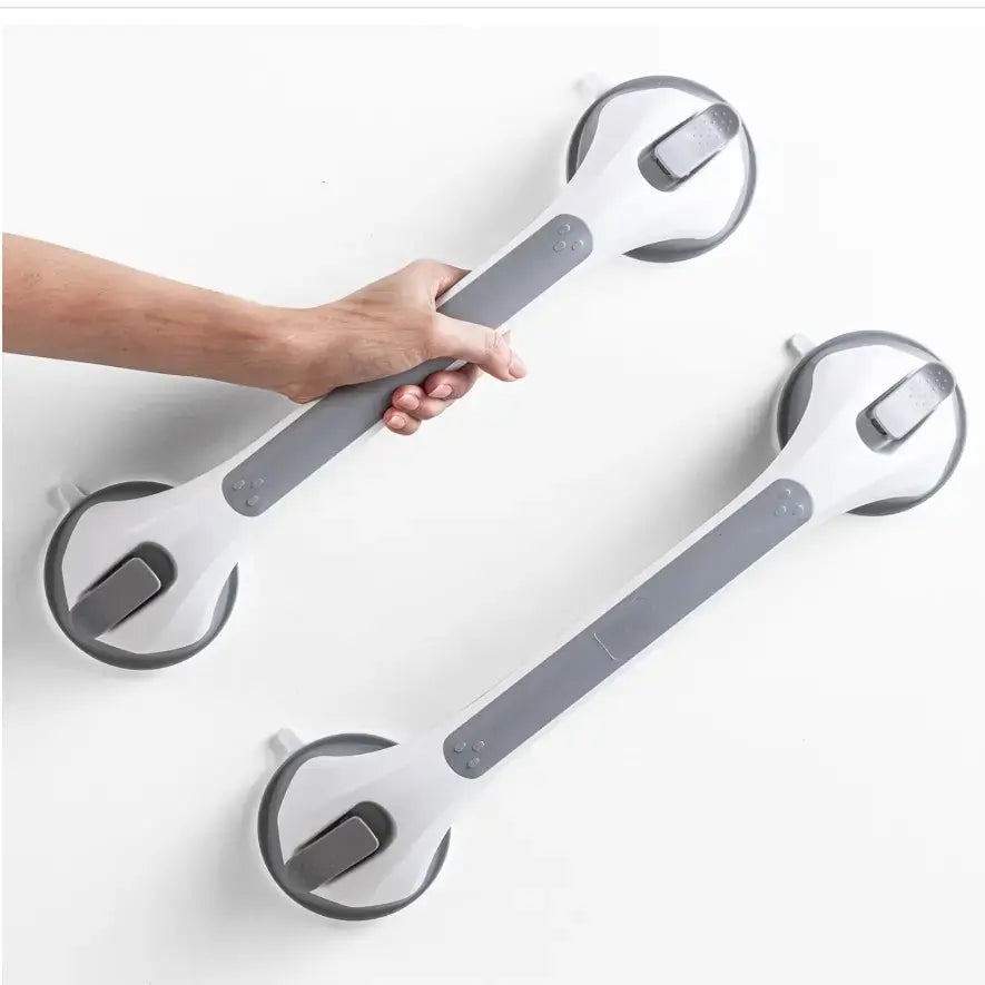16-Inch Suction Cup Shower Grab Bar - Heavy-Duty Bathroom Safety Handle for Seniors