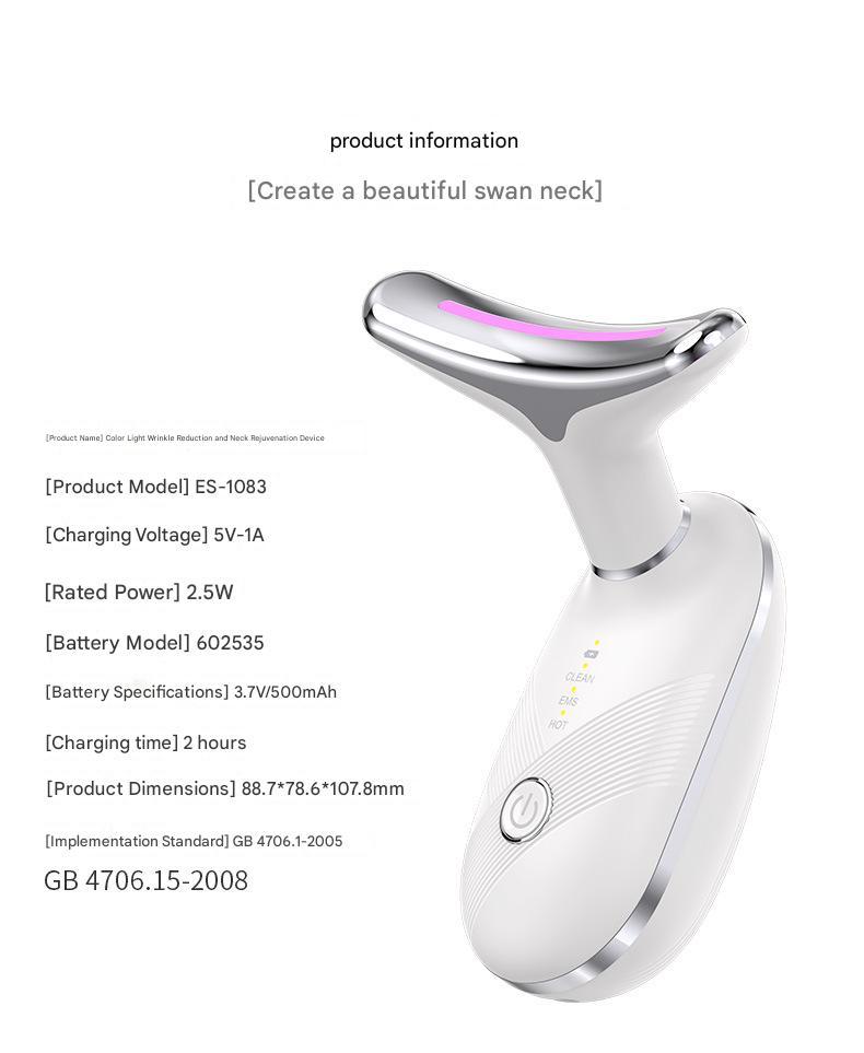 Red Light Therapy Face & Neck Lifting Massager - Skin Tightening Sculpting Tool