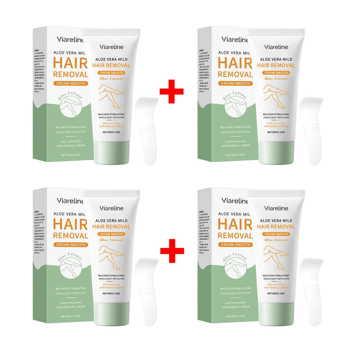 Aloe Vera Painless Hair Removal Cream - Gentle Whole-Body Depilatory for Smooth Skin