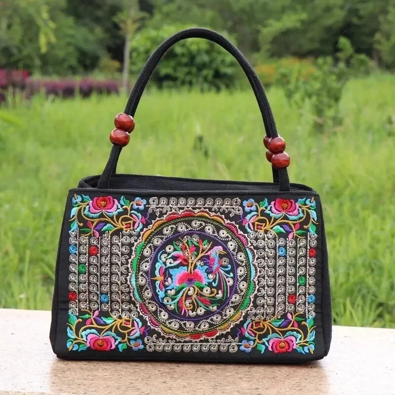 Luxury Ethnic Embroidery Tote