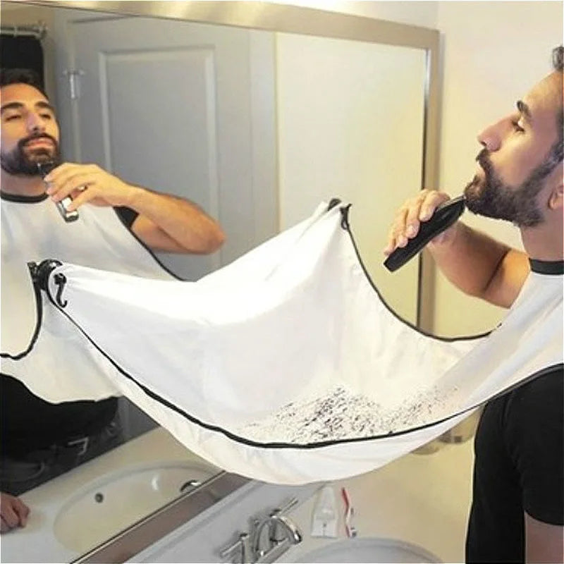 Beard Shaving Bib Apron - Clean Hair Catcher Grooming Cape