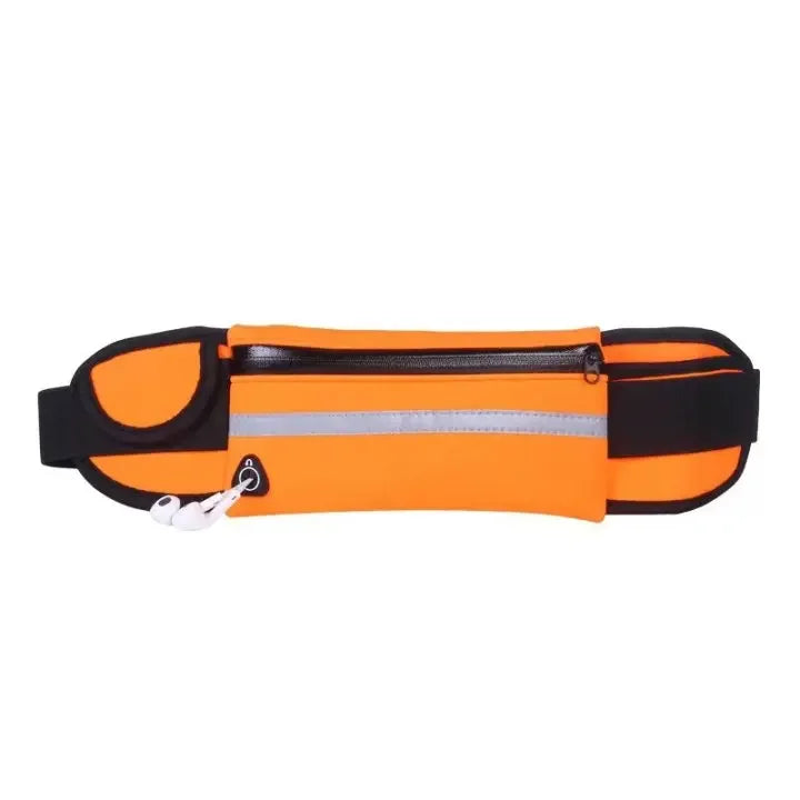 Slim Running Waist Belt - Waterproof Elastic Phone Pouch for Sports