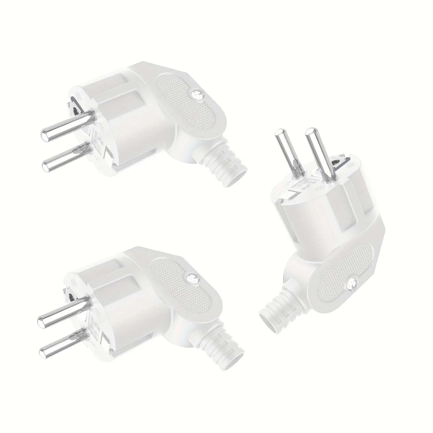 3PCS IP44 Schuko EU Plug Male Replacement Connector 16A 250V Waterproof