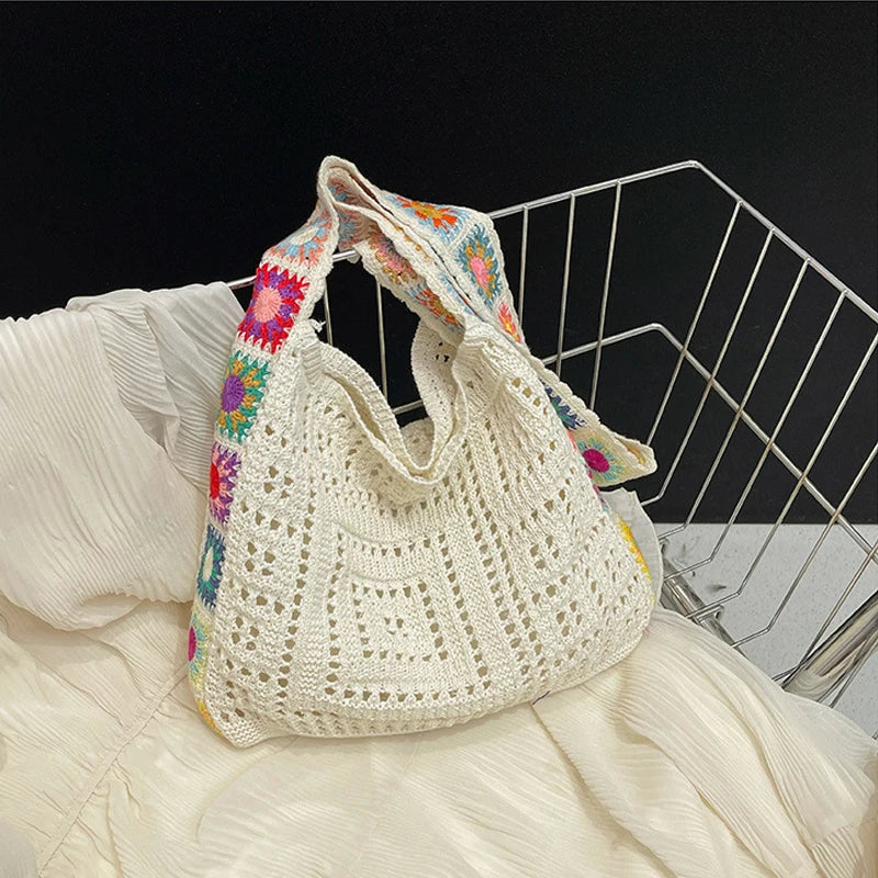 Luxury Boho Crochet Tote Bag