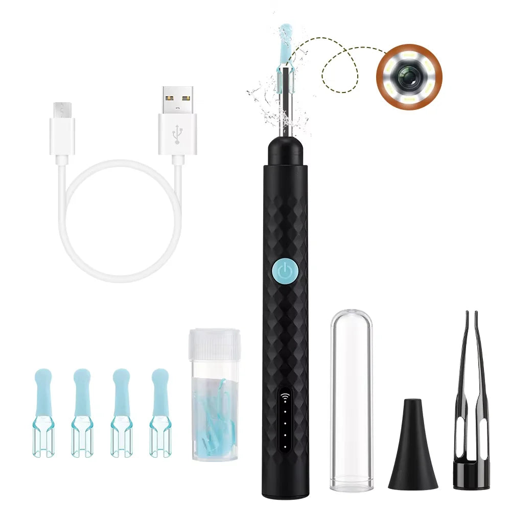 2-in-1 Visual Ear Wax Cleaner with HD Camera and Precision Tweezers