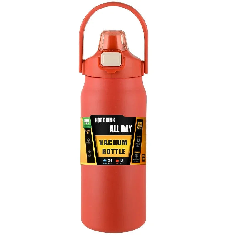 Insulated Stainless Steel Vacuum Flask - 24H Cold & 8H Hot Water Bottle