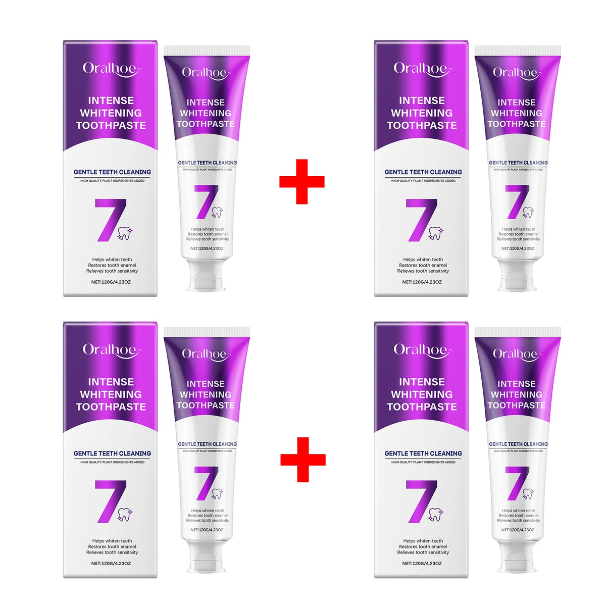 Intense Whitening Toothpaste for Stain Removal and Enamel Repair
