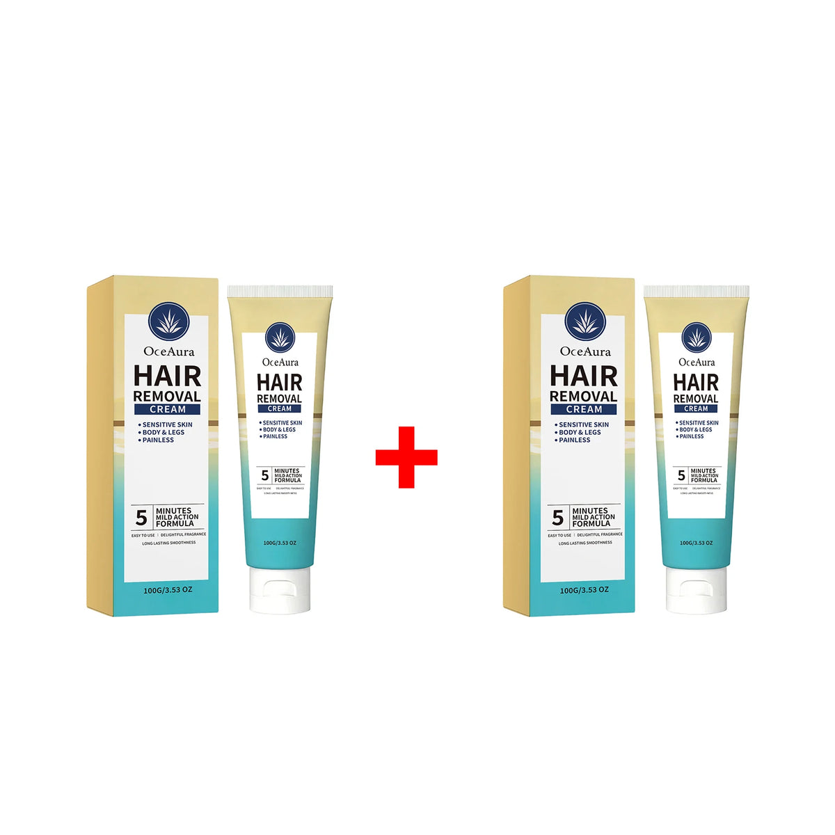 Painless Hair Removal Cream for Sensitive Skin - Fast Acting Depilatory Lotion