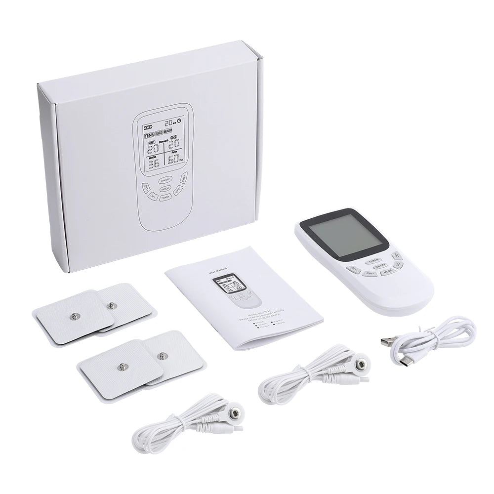 Dual Channel TENS & EMS Muscle Stimulator - Digital Therapy Massager