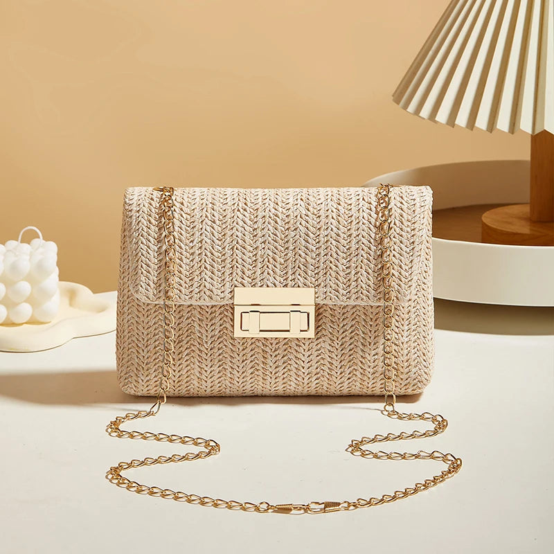 Luxury Handmade Straw Crossbody