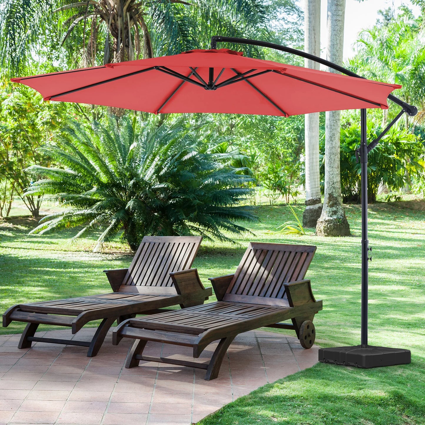 10ft Cantilever Patio Umbrella - Outdoor UV-Resistant Offset Shade