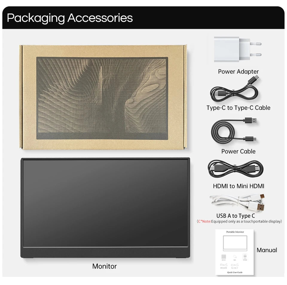 14" Portable Touch Screen Monitor - 1080P FHD IPS Gaming Display