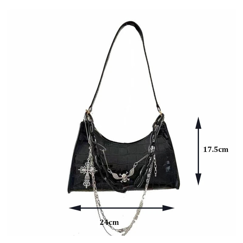 Luxury Gothic Punk Underarm Bag