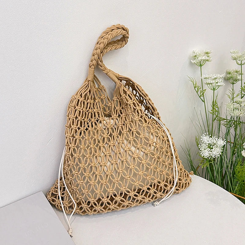 Luxury Boho Knitted Beach Tote