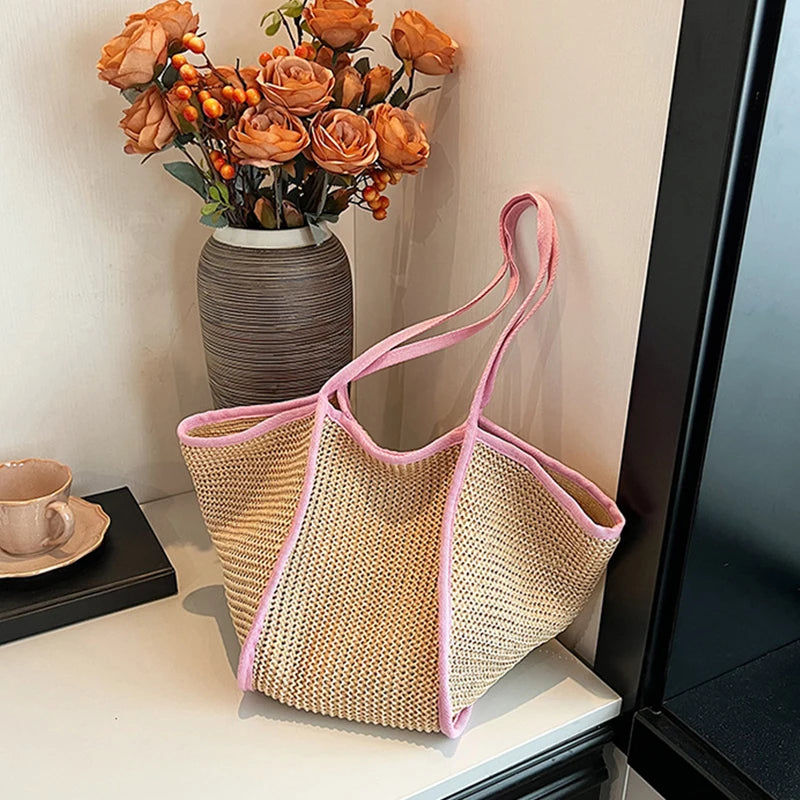 Luxury Bohemian Straw Tote