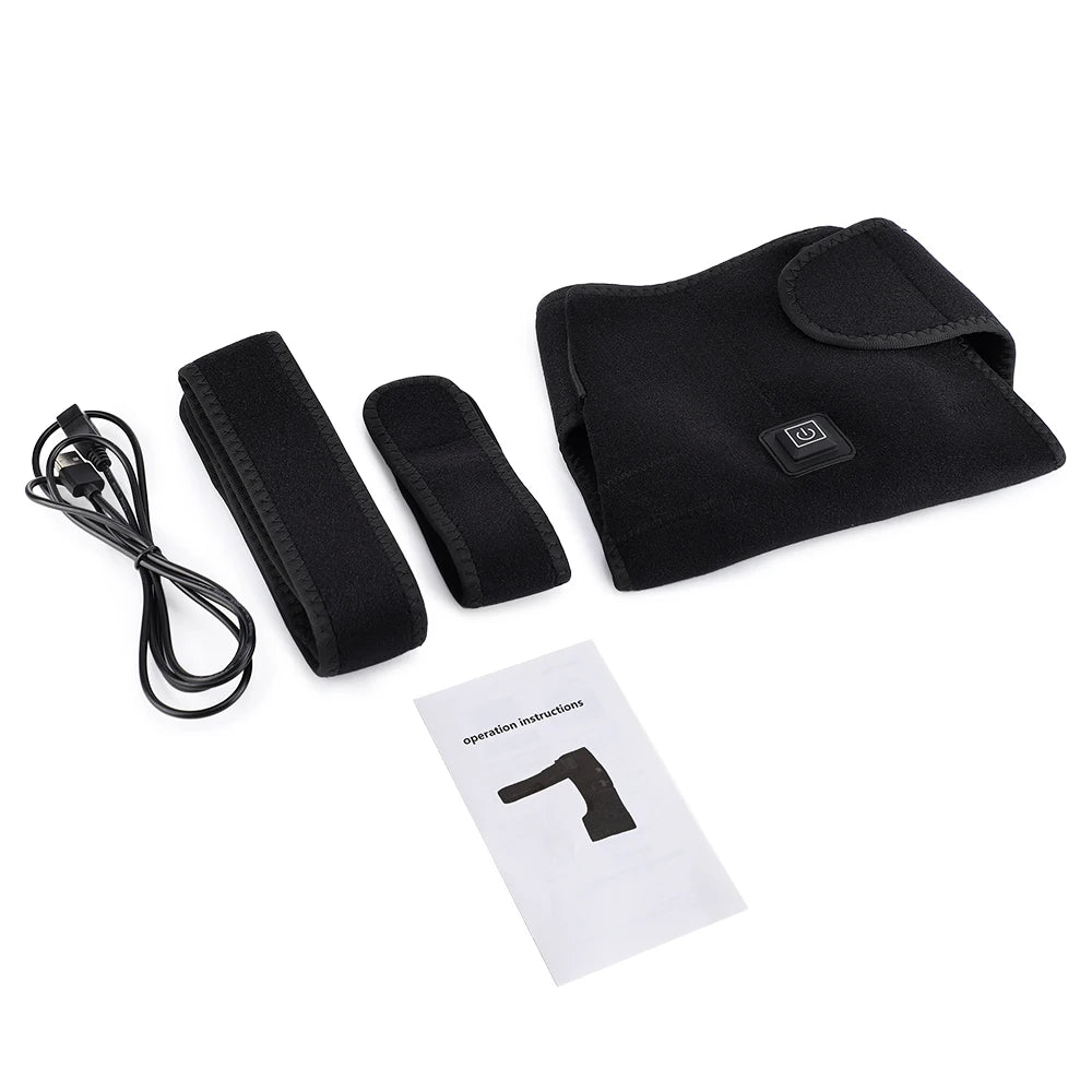 Electric Heated Shoulder Brace with Red Light Therapy for Pain Relief
