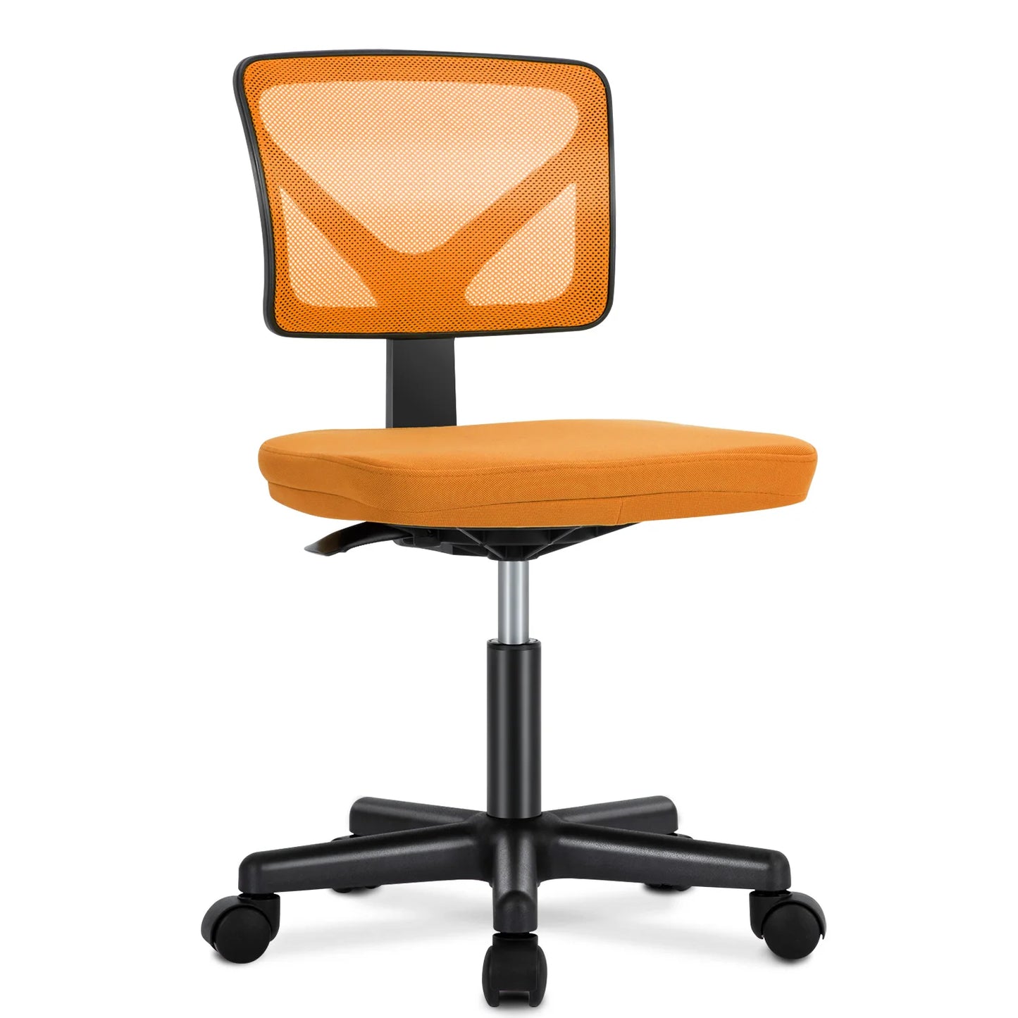 Ergonomic Mesh Armless Office Chair with Lumbar Support & Adjustable Height