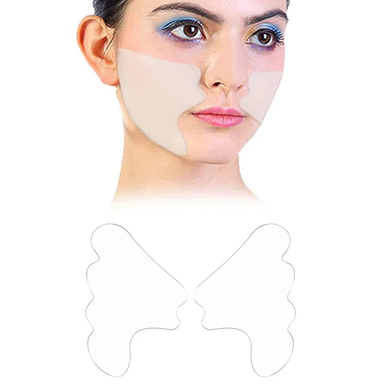 Reusable Silicone Facial Patches for Smile Lines & Anti-Wrinkle Skin Lifting