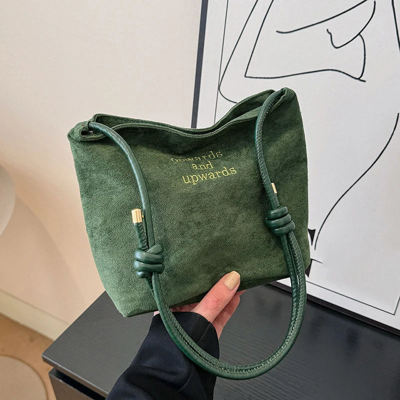 Luxury Retro Suede Shoulder Bag