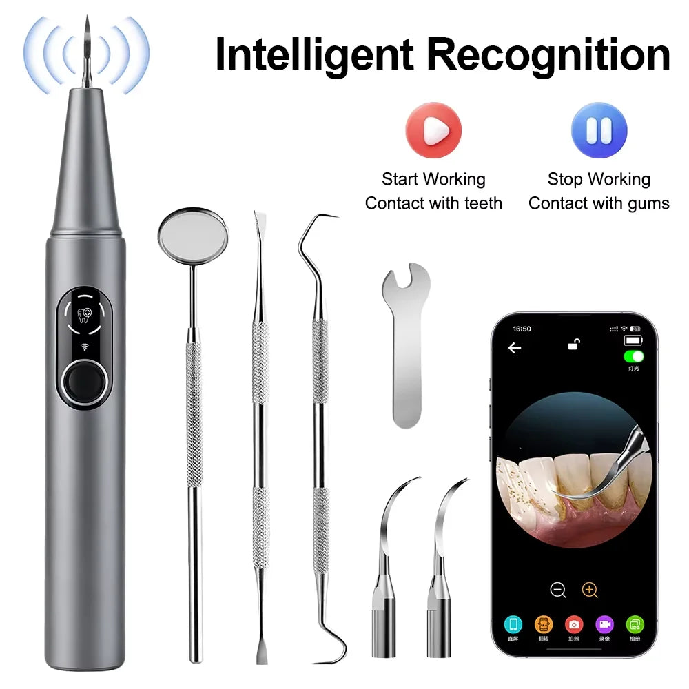Visual Ultrasonic Tooth Cleaner with HD Camera & LED Light