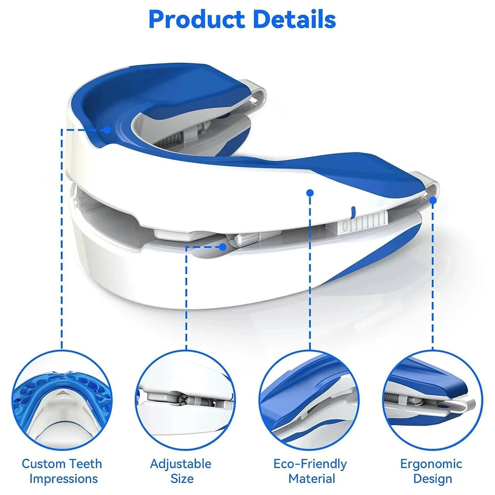Adjustable Anti-Snoring Mouth Guard Sleep Mouthpiece for Bruxism & Snoring Relief