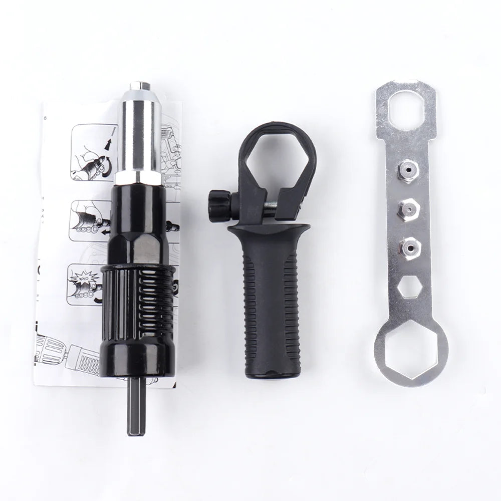 Electric Drill Rivet Gun Adapter - 2.4-4.8mm Hex Shank Cordless Riveter Tool Attachment