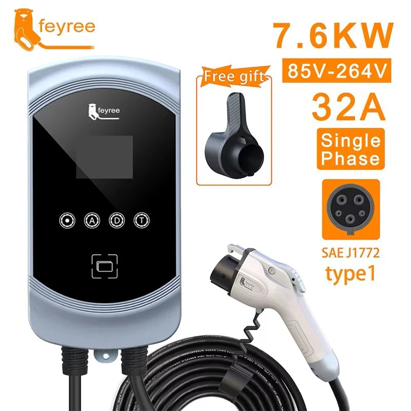 50A 12KW Type 1 EV Charging Station - Fast Home Electric Vehicle Charger