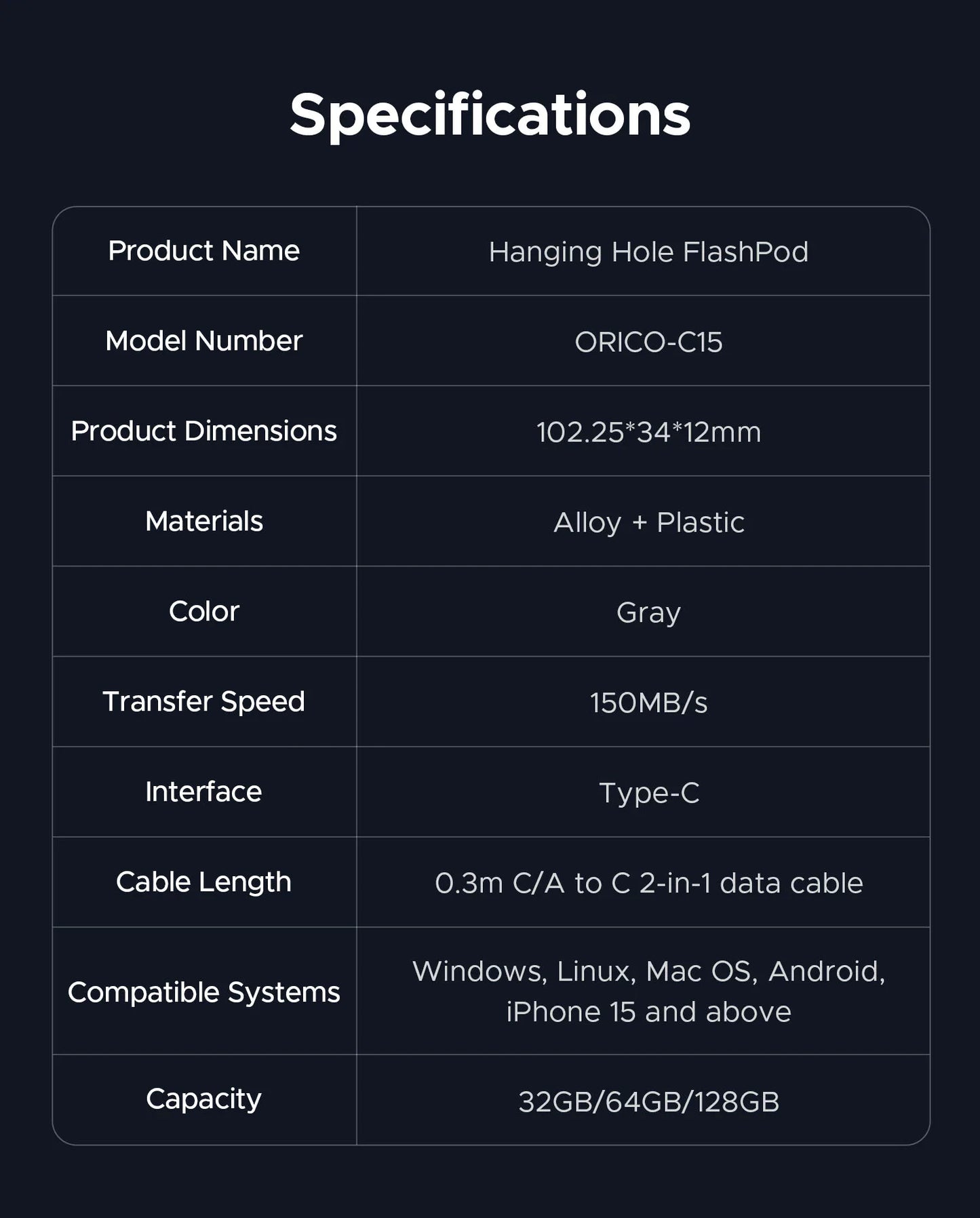 ORICO Portable External SSD - High-Speed 1TB Solid State Drive for Gaming