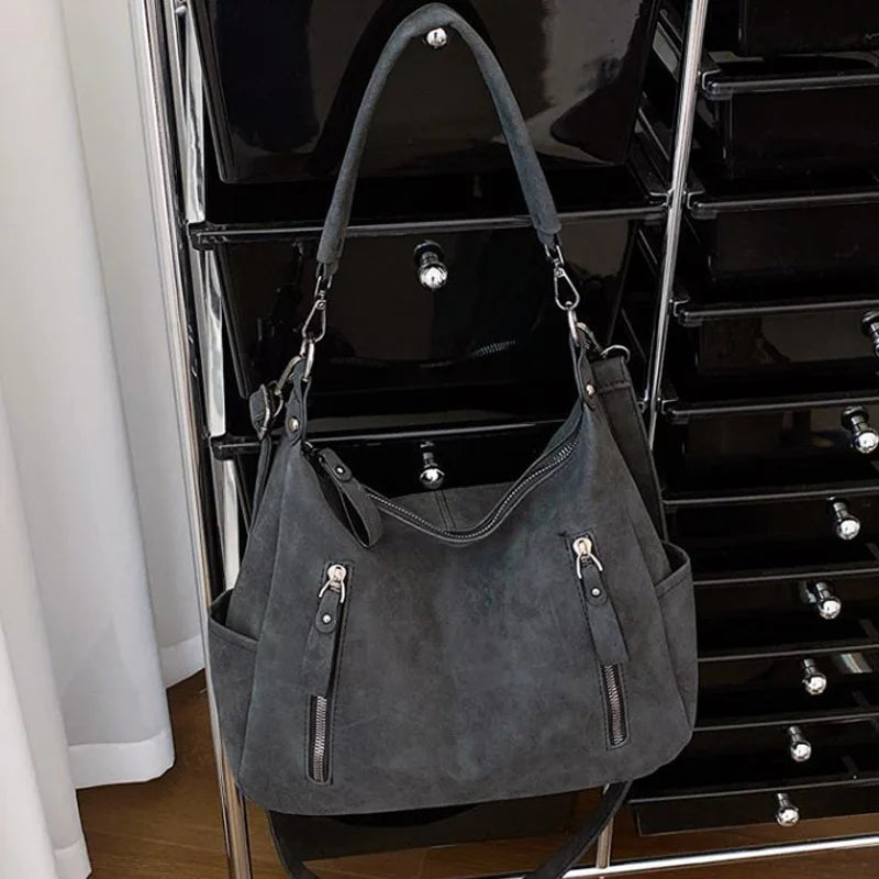 Luxury Retro Matte Shoulder Bag