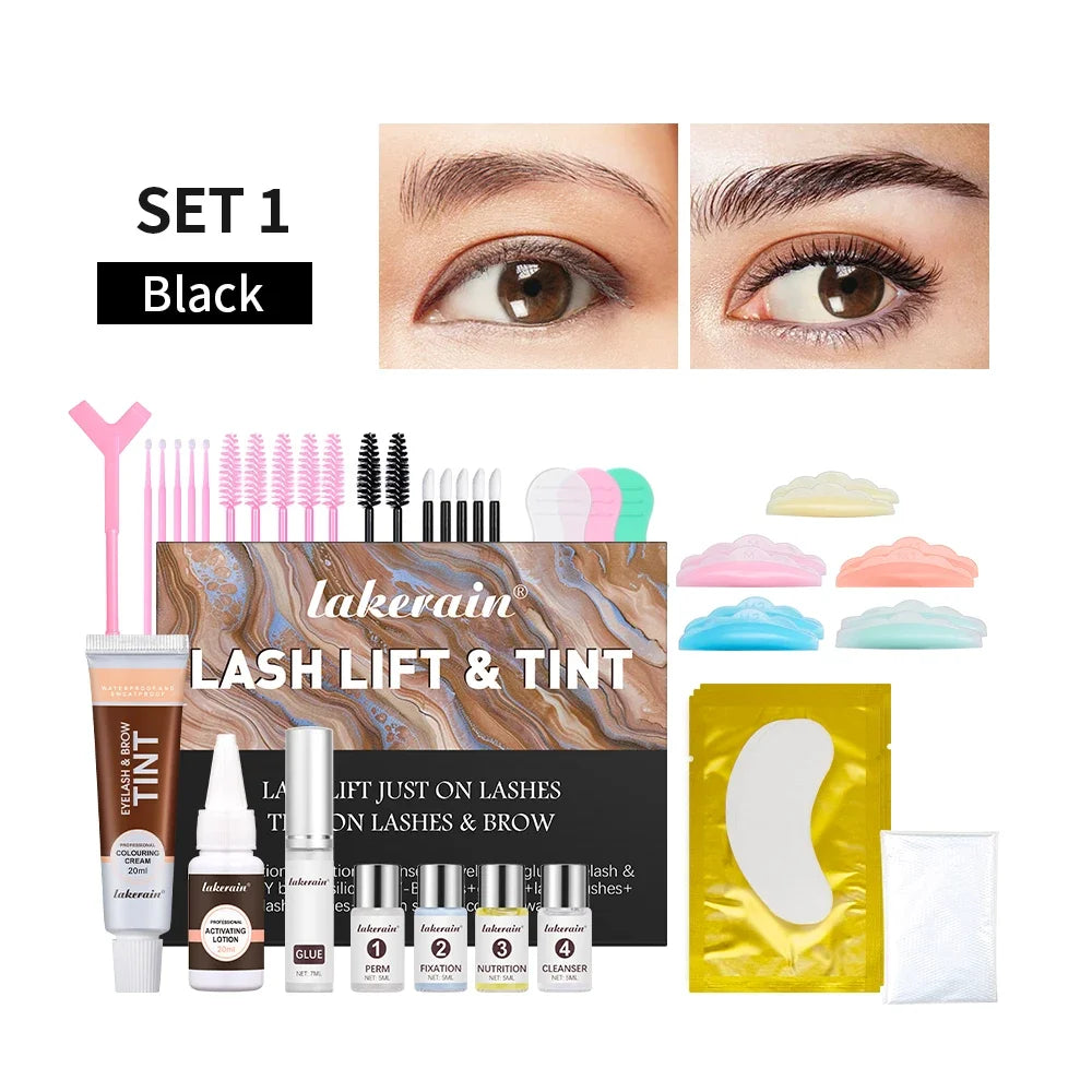 Professional Lash Lift and Tint Kit - Eyelash & Brow Perming Set