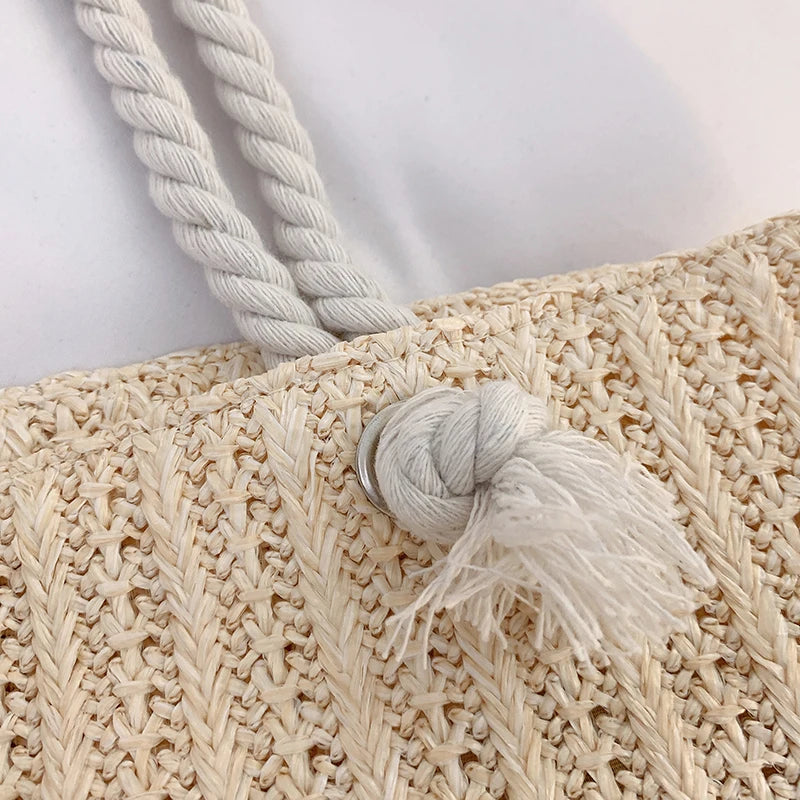 Bohemian Straw Tote