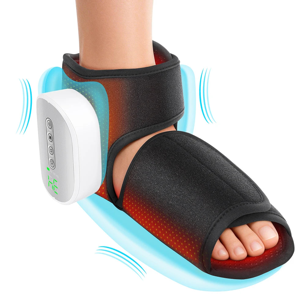 Wireless Air Compression Foot & Ankle Massager with Heat Therapy