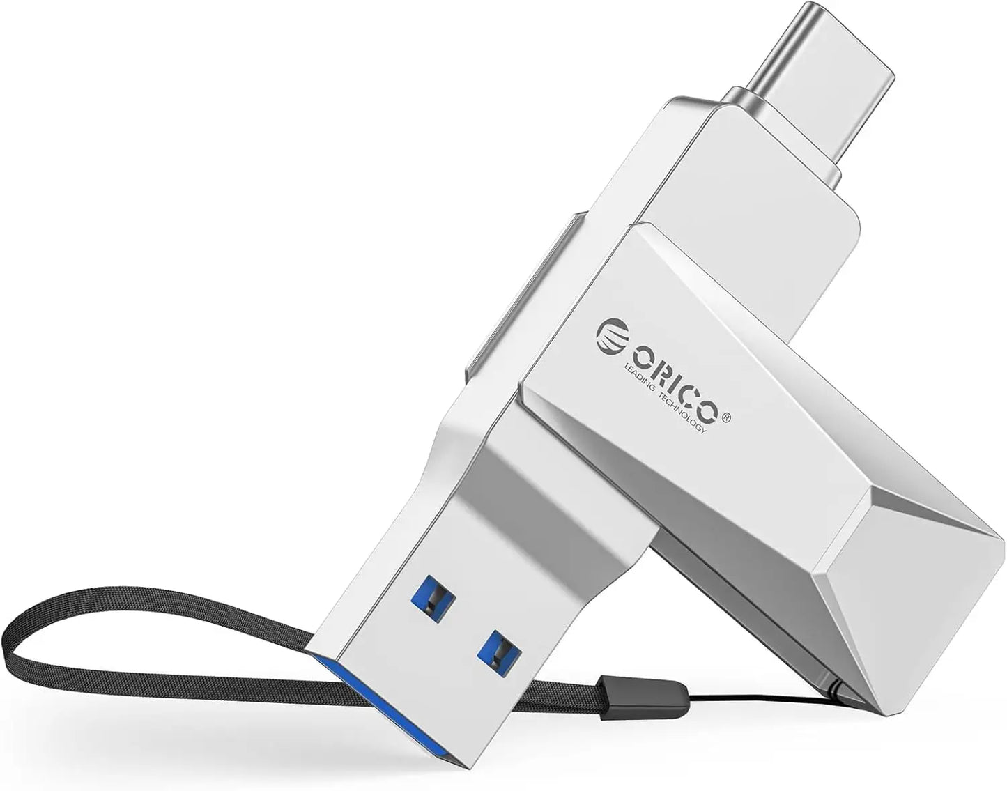256GB Dual USB-C & USB-A 3.2 Flash Drive - High-Speed Metal Thumb Drive