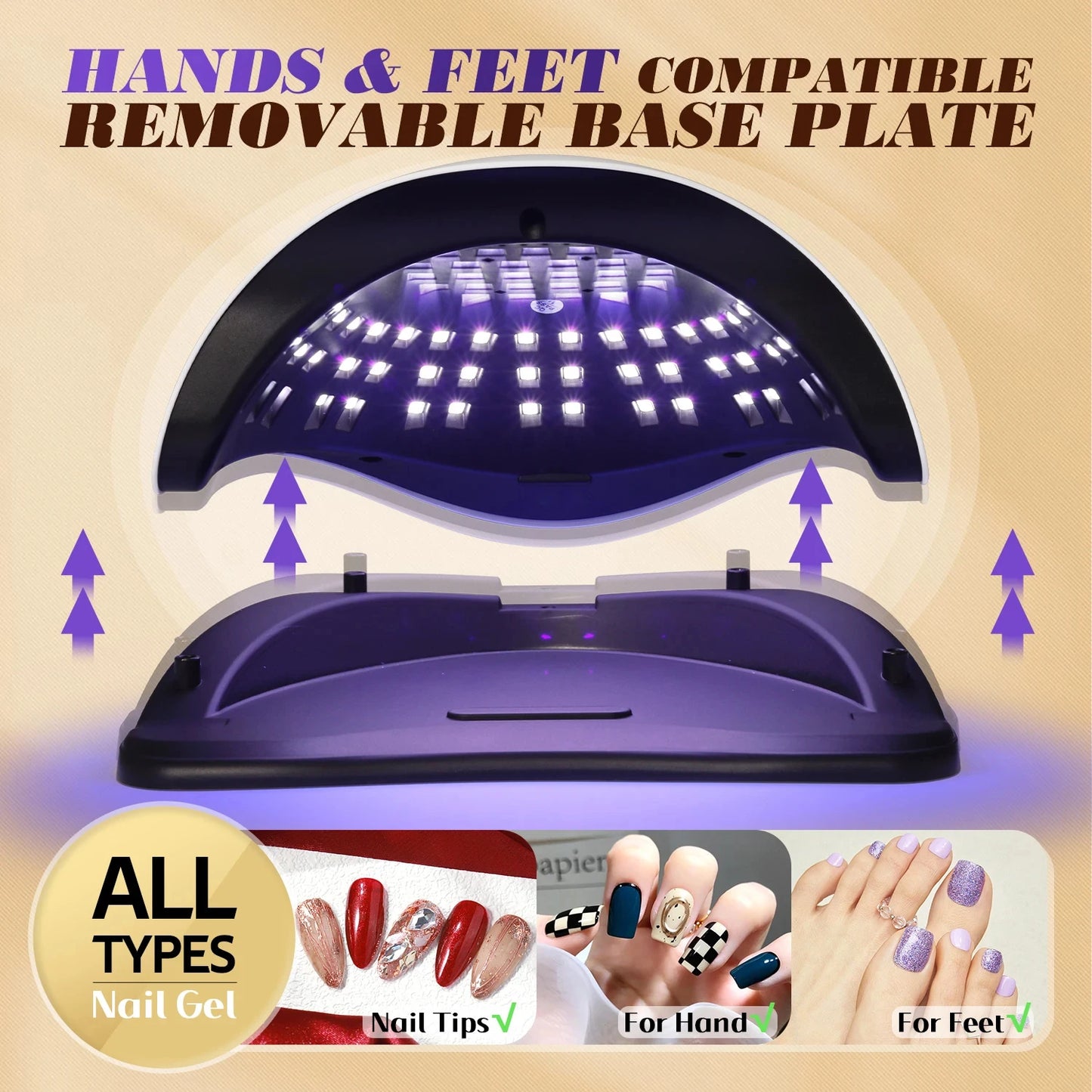 Professional UV LED Nail Lamp - 81 LEDs Gel Polish Dryer