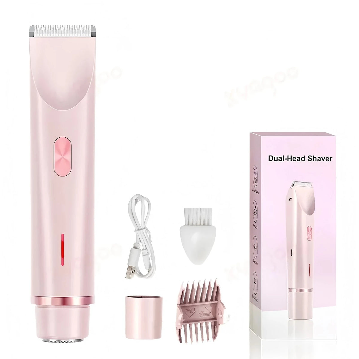 2-in-1 Waterproof Electric Women's Bikini Trimmer & Facial Hair Shaver