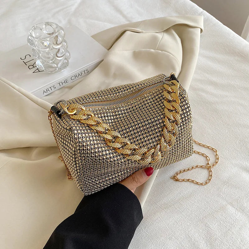 Luxury Rhinestone Bucket Bag