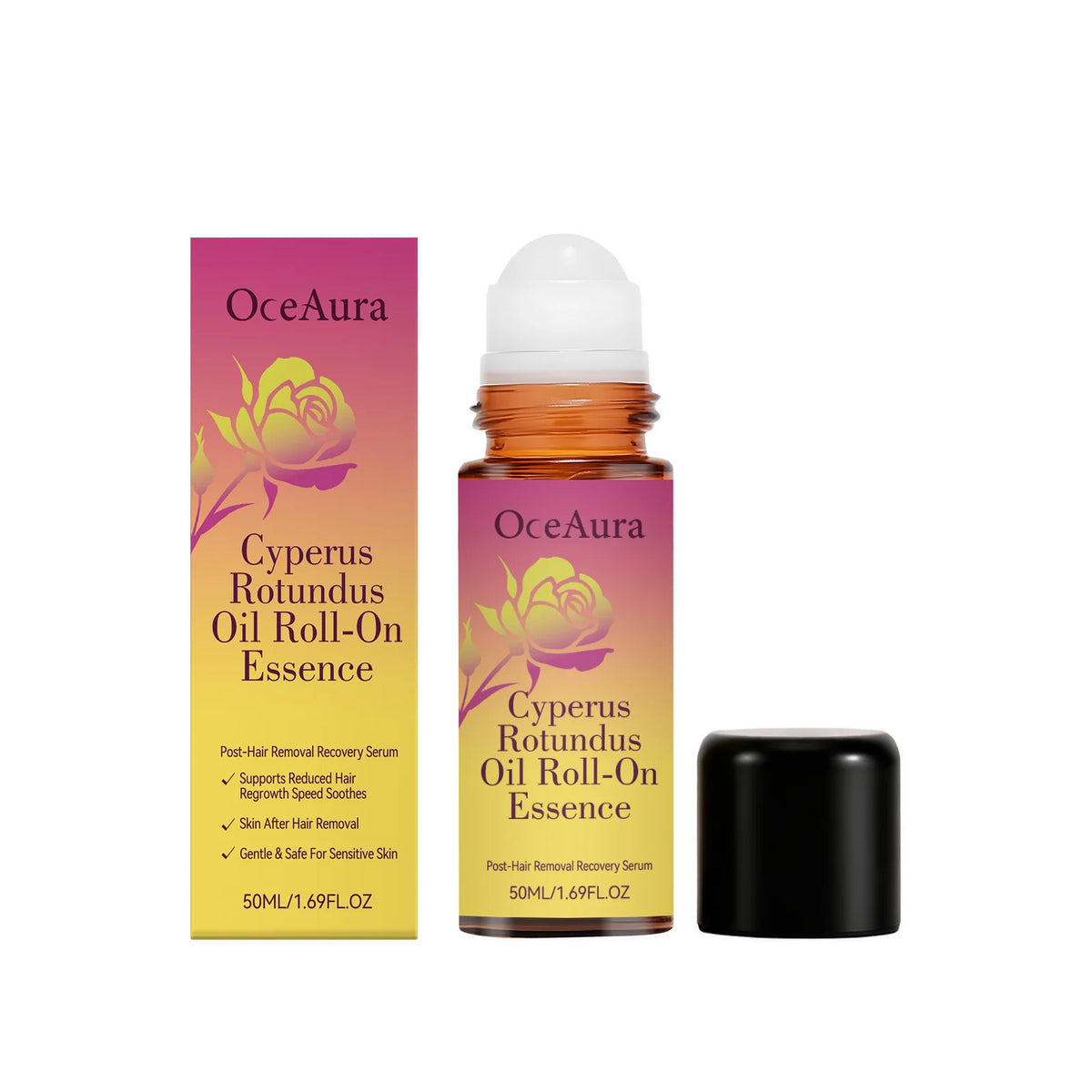 Cyperus Rotundus Roll-On Oil Essence for Post-Hair Removal Skin Soothing & Care