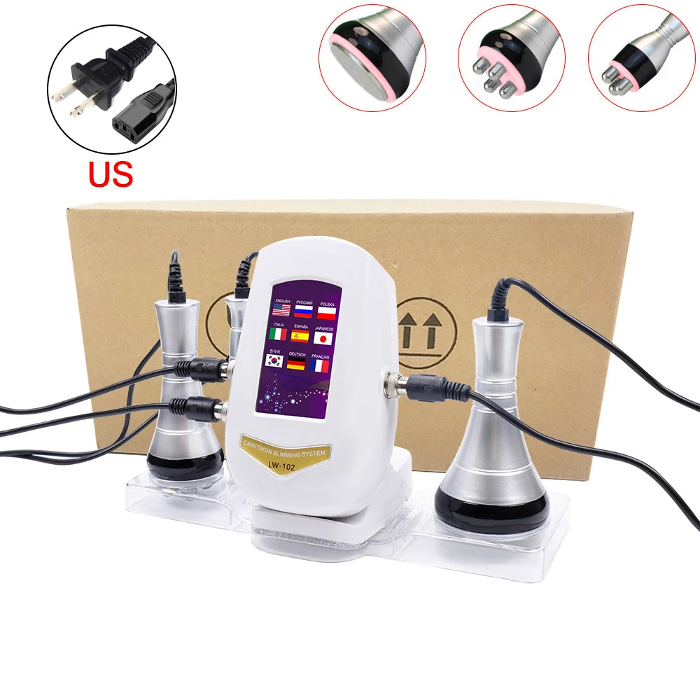 40K Ultrasonic Cavitation RF Body Shaping & Facial Skin Tightening Slimming Machine