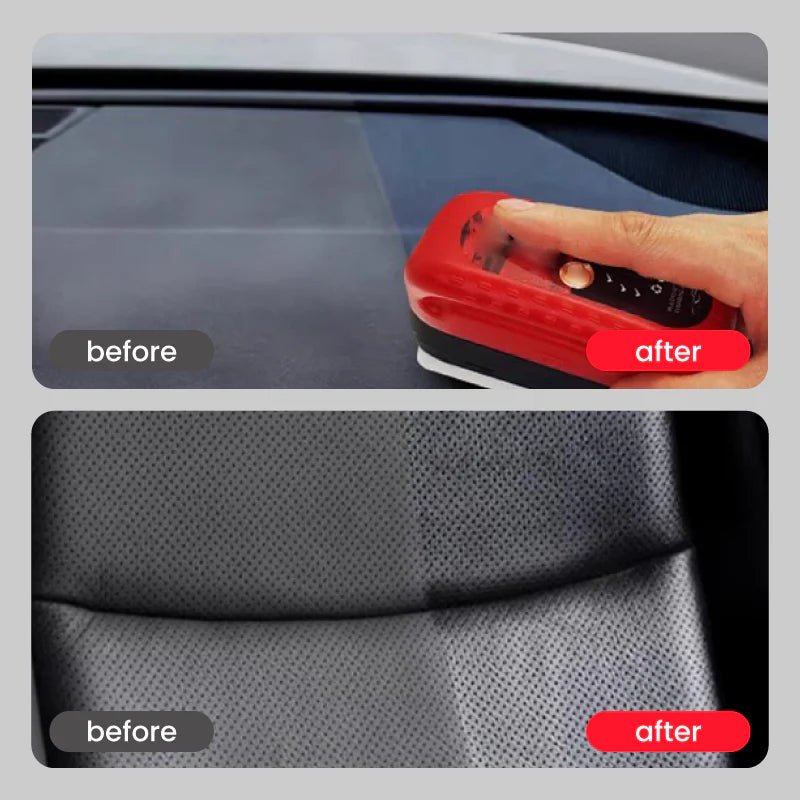Car Glass Oil Film Cleaning Brush with Cleaning Solution - Qeepin