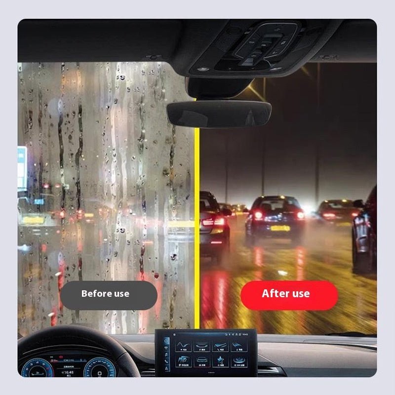Car Glass Oil Film Cleaning Brush with Cleaning Solution - Qeepin