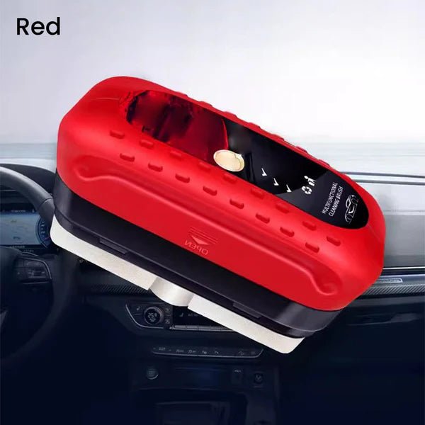 Car Glass Oil Film Cleaning Brush with Cleaning Solution - Qeepin