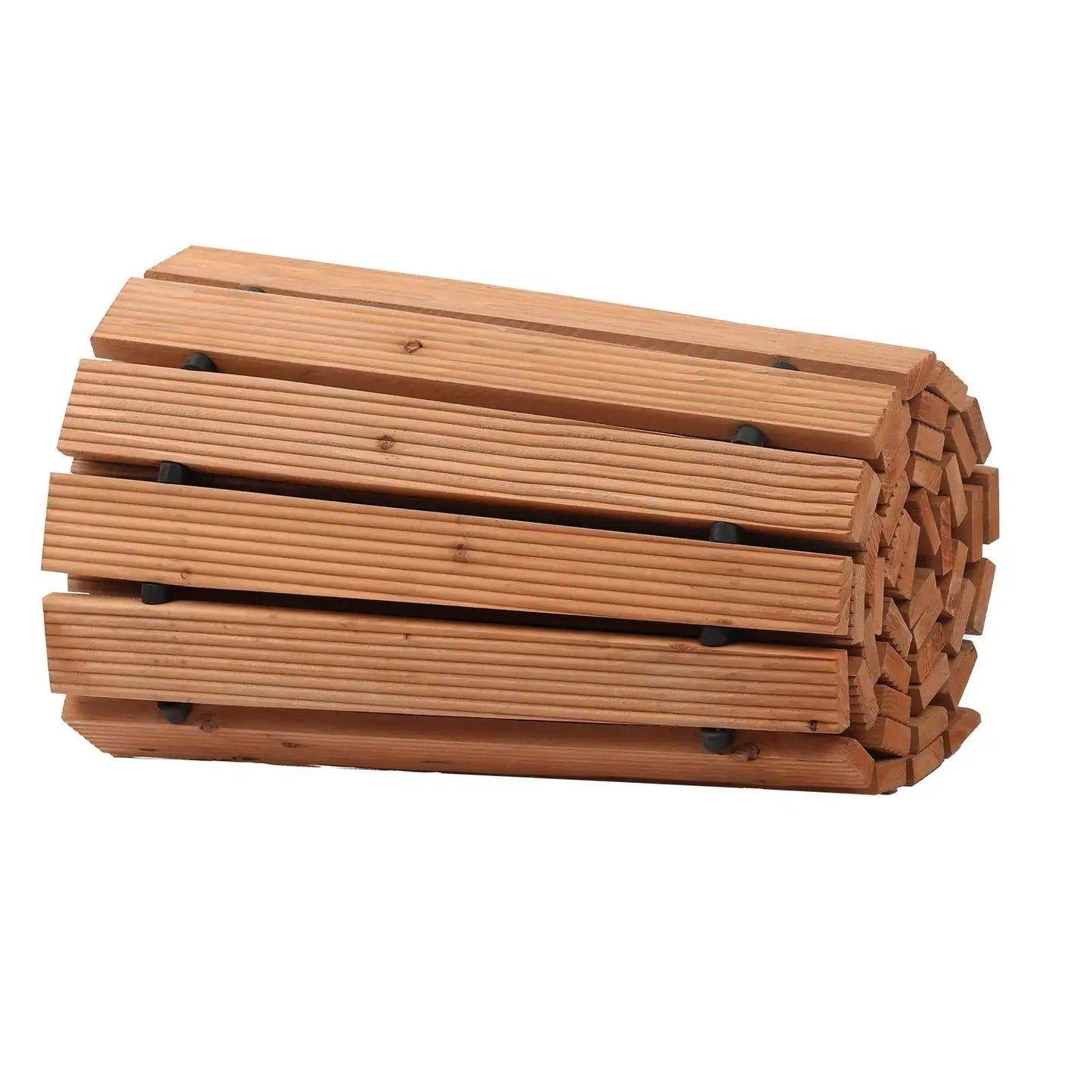Roll-Out Cedar Wooden Garden Pathway - 8ft Non-Slip Outdoor Walkway for Backyard