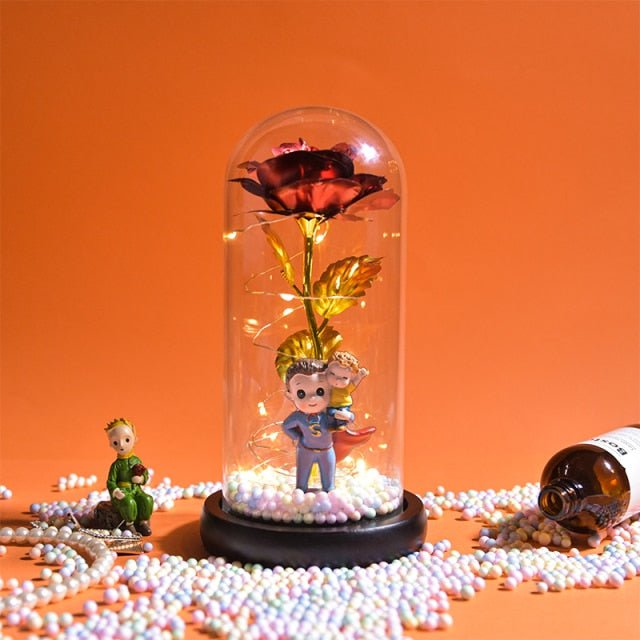 Enchanted Beautiful Forever Roses in Glass Dome - Qeepin