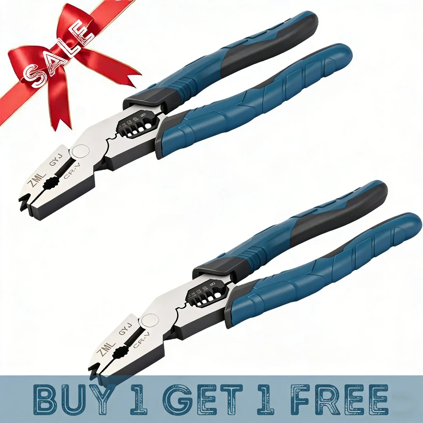 6-in-1 Multi-Function Wire Stripper Pliers - CR-V Steel Electrical Cutting Tool