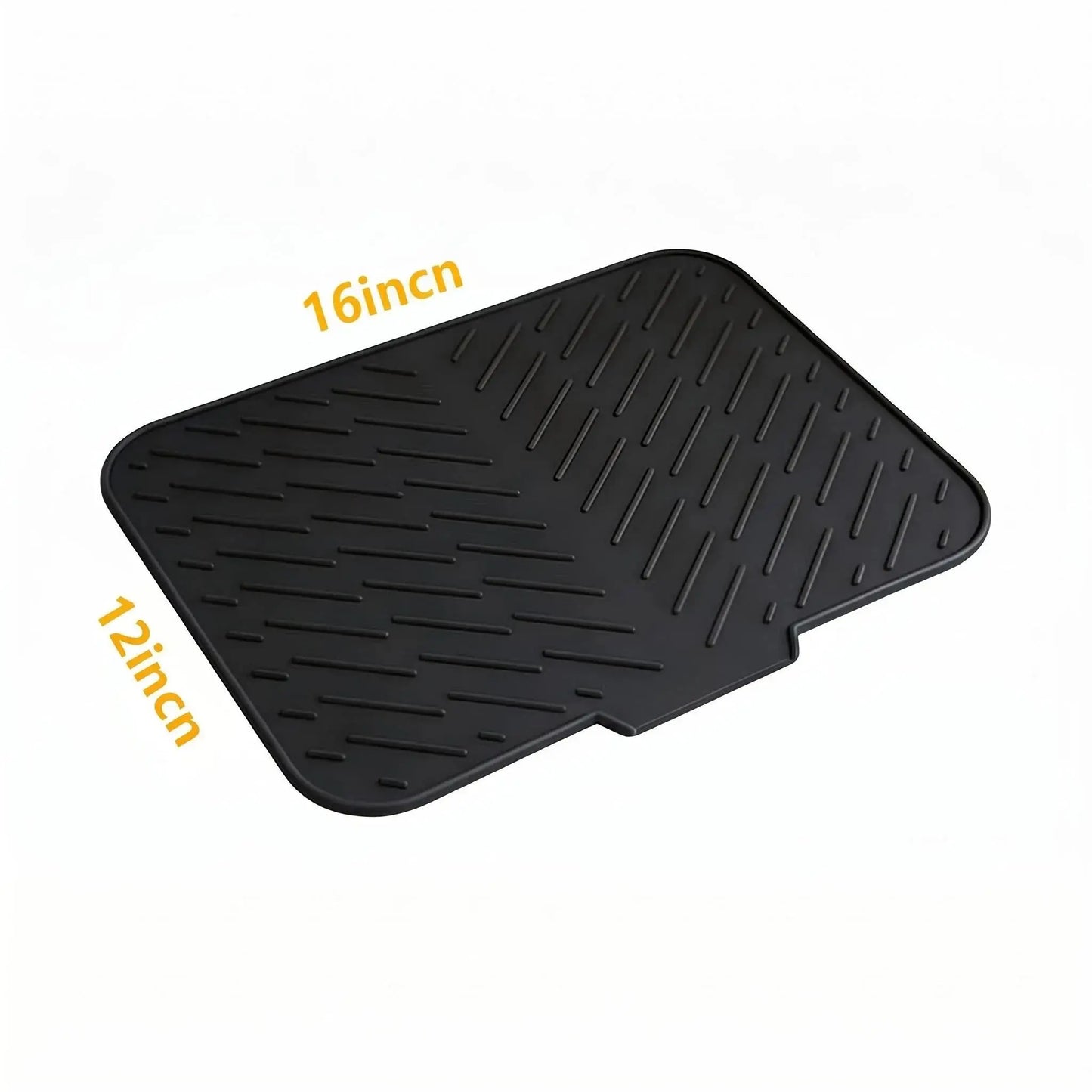 Large Silicone Dish Drying Mat โ Heat Resistant Kitchen Counter Drainer Tray