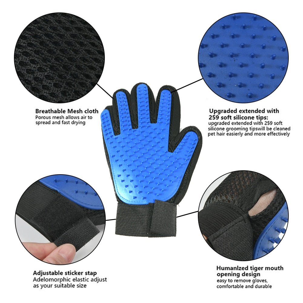 Pets SoftTouch Groomer Glove - Qeepin