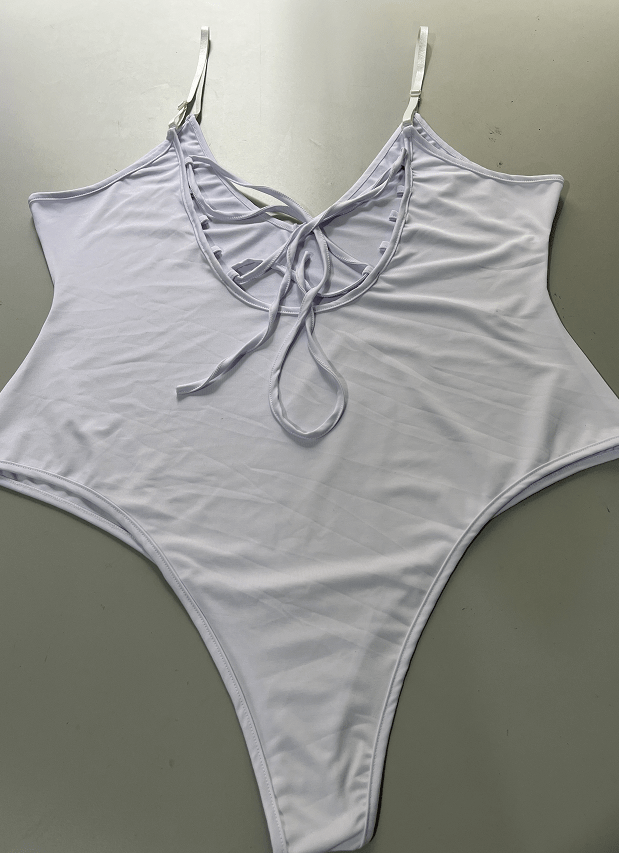 Sexy Solid Color Backless One-Piece Swimsuit for Women - Summer Bikini - Qeepin