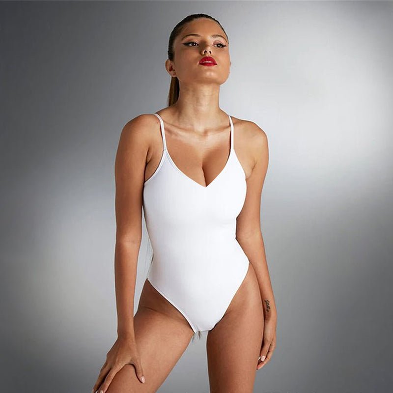 Sexy Solid Color Backless One-Piece Swimsuit for Women - Summer Bikini - Qeepin