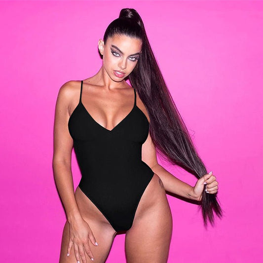 Sexy Solid Color Backless One-Piece Swimsuit for Women - Summer Bikini - Qeepin