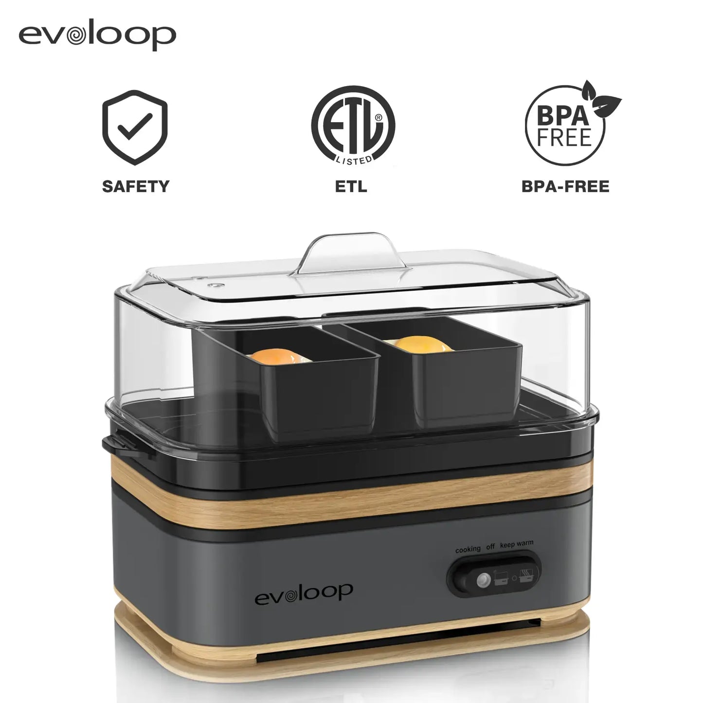 6-Egg Electric Rapid Cooker - Portable Breakfast Maker with Auto Shut-Off